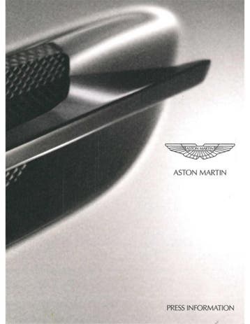 2008 ASTON MARTIN RANGE MEDIA BROCHURE ENGELS, Nieuw