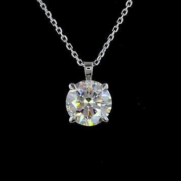 Zonder minimumprijs - Ketting met hanger - 14 karaat Witgoud