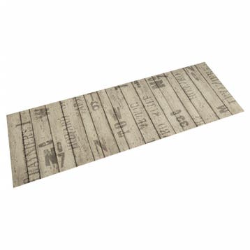 vidaXL Keukenmat wasbaar hekprint 45x150 cm fluweel, Verzenden, Nieuw