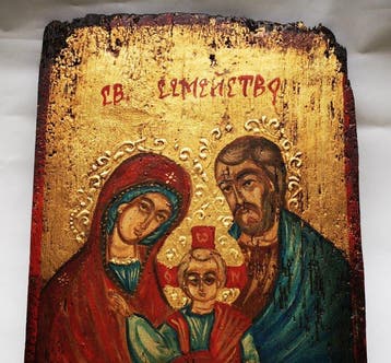 Icoon - Orthodoxe Russische icoon van de Heilige Familie -