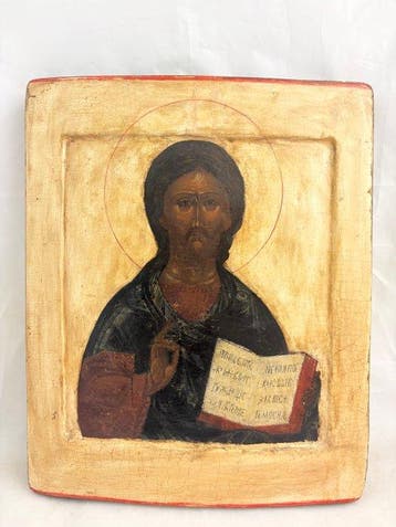 Icoon - Christus Pantokrator - Hout