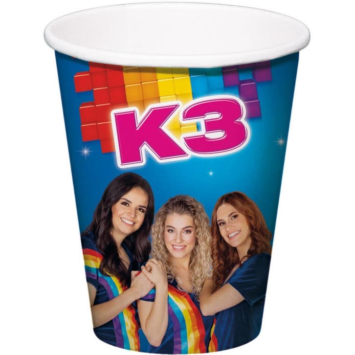 Bekers K3 250ml 6st, Hobby en Vrije tijd, Feestartikelen, Nieuw, Verzenden