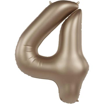 4 Jaar Cijfer Ballon Goud 86cm, Hobby en Vrije tijd, Feestartikelen, Verzenden, Nieuw