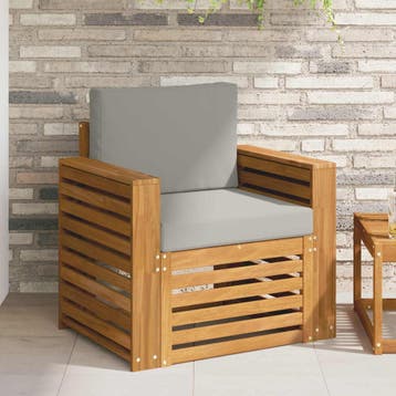 vidaXL Buiten bank set Massief Acacia Hout en Polyester, Verzenden, Nieuw