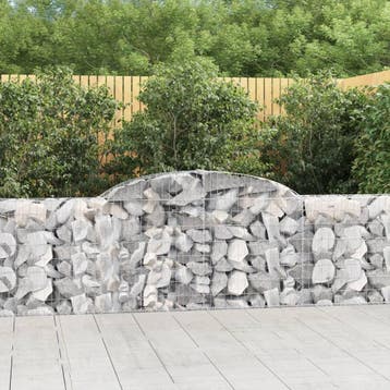 vidaXL Schanskorven 3 st gewelfd 300x30x80/100 cm, Verzenden, Nieuw