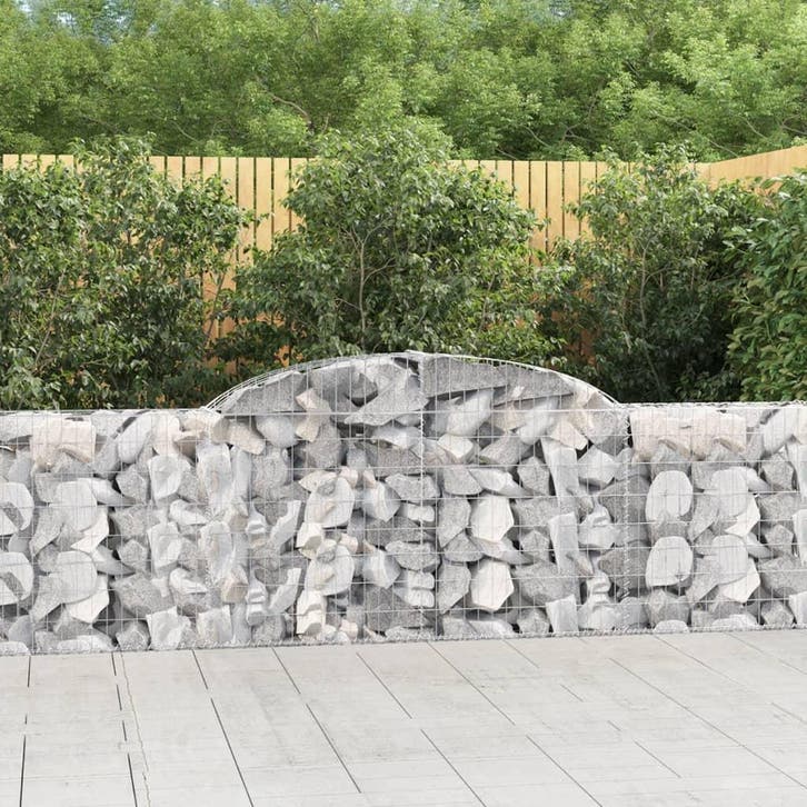 vidaXL Schanskorven 3 st gewelfd 300x30x80/100 cm, Tuin en Terras, Bloempotten, Nieuw, Verzenden