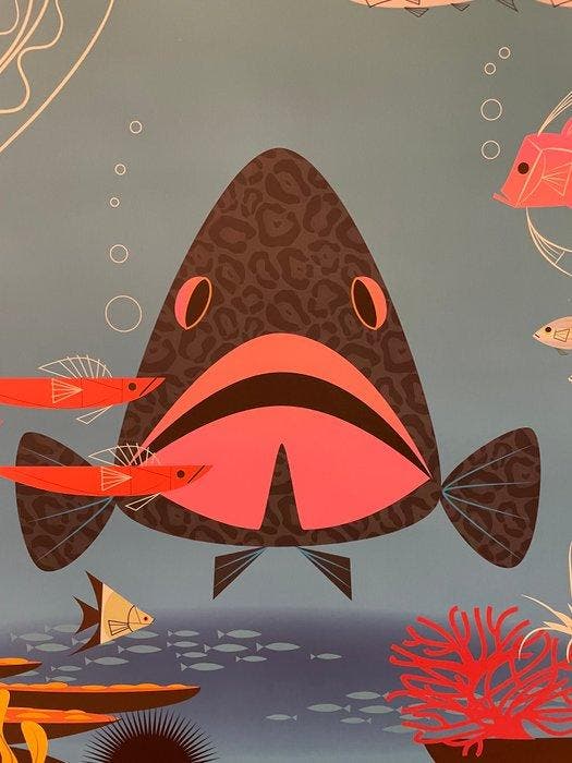 Monsieur Z - Affiche de Tourisme Port Cros - Le Mérou, Antiek en Kunst, Kunst | Tekeningen en Fotografie