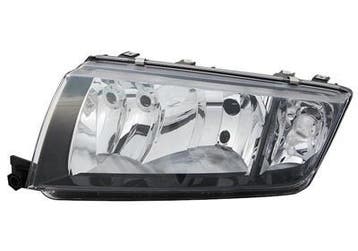 Skoda Fabia 2000-2007 Zwart Koplamp Links (Koplampen), Verzenden