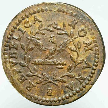Italië, Eerste Romeinse Republiek Repubblica Romana. 2, Postzegels en Munten