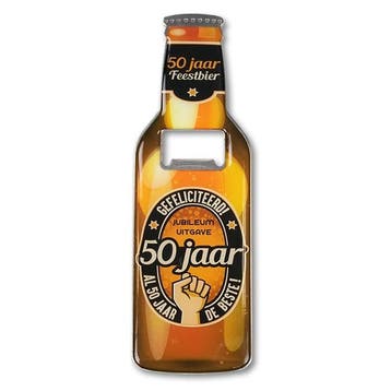 Bieropener 50 Jaar 18,5cm, Hobby en Vrije tijd, Verzenden, Nieuw