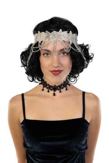 KIMU® Hoofdband Strass Zilver Breed Roaring 20s Steentjes K, Kleding | Dames, Ophalen of Verzenden, Nieuw