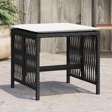vidaXL Tuinkrukken 4 st met kussens 41x41x36 cm poly rattan, Verzenden, Nieuw