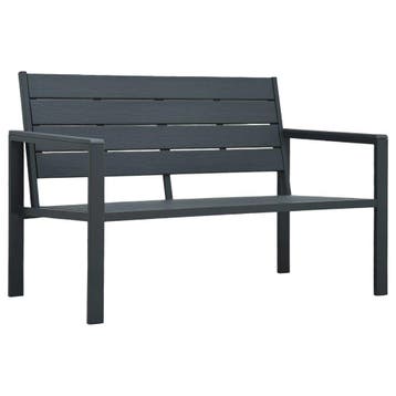Tuinbank 120cm grijs | 57% korting | Retour deal, Tuin en Terras, Verzenden, Zo goed als nieuw, Kunststof