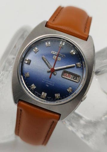 Seiko - Seiko 5 Automatic - Blue Shade - Cushion - Zonder, Handtassen en Accessoires