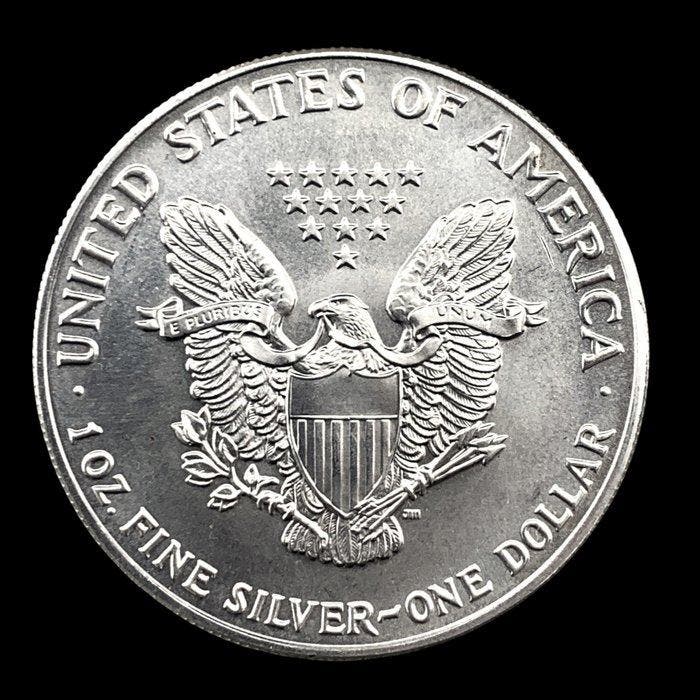 Verenigde Staten. Silver 1 Dollar American Silver Eagle, Postzegels en Munten, Edelmetalen en Baren