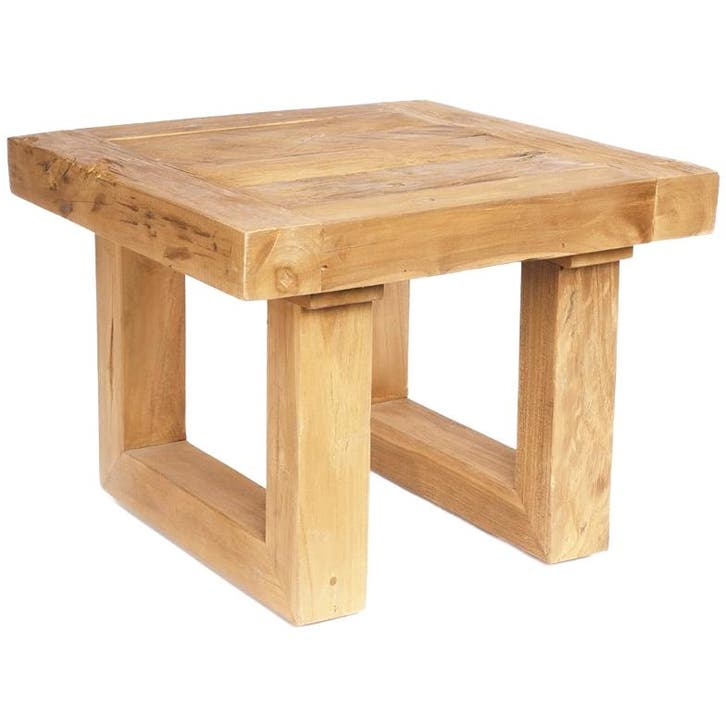 Bazar Bizar De Reclaimed Teak Bijzettafel - Naturel -, Maison & Meubles, Tables | Tables d'appoint, Envoi
