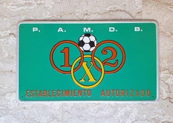 Quiniela 1X2 - Emaille bord - Emaille, Metaal