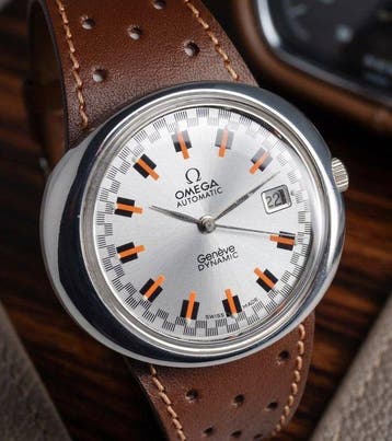 Omega - Vintage Genève Dynamic Automatic – Silver & Orange