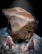 silex et os Outil - 8 cm - Flèches et défense de mammouth