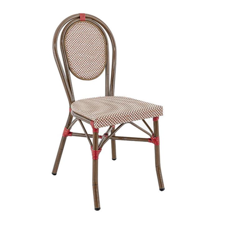 Nieuwe Terrasstoel Parijs - Rood- Vintage/Café, Tuin en Terras, Aarde en Mest, Ophalen