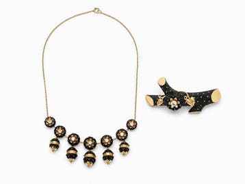 Choker halsketting - 18 karaat Geel goud - Diamant