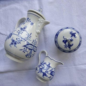 Meissen - Service à café (3) - Zwiebelmuster Unterglasurblau