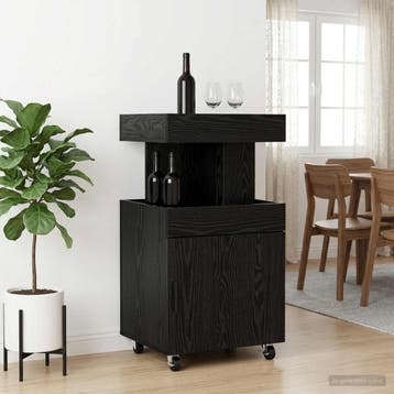 vidaXL Barkar Zwart eiken 50 x 41 x 89 cm Bewerkt hout, Verzenden