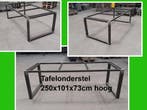 Stalen tafelonderstel 2,5 m lang - eettafel - tuintafel, Tuin en Terras, Ophalen, Nieuw, Rechthoekig, Metaal