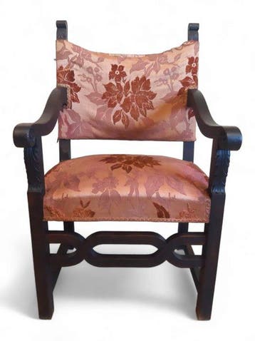 Fauteuil - Walnoot, Antiek en Kunst