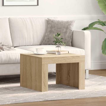 vidaXL Salontafel 50x50x35 cm bewerkt hout sonoma, Huis en Inrichting, Tafels | Salontafels, Verzenden, Nieuw