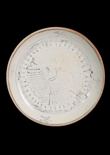 Chinois ancien Porcelaine Assiette Tek Sing à décor bleu et