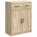 vidaXL Dressoir met lade Sonoma Eiken 66 x 34,5 x 87 cm, Verzenden, Nieuw