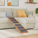 vidaXL Hondenloopplank 120x30 cm massief vurenhout grijs, Dieren en Toebehoren, Verzenden, Nieuw