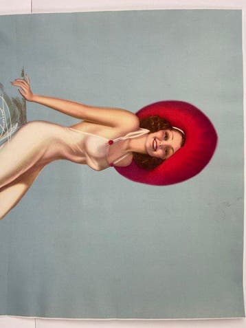 Billy DeVorss - Pin up ghirl with red hat (1940s) - Jaren