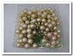 Balletjes op draad Champagne glans mat 2 cm doos 144 stuks, Huis en Inrichting, Nieuw