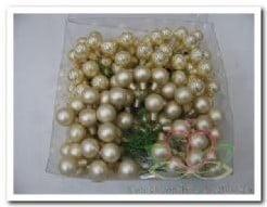 Balletjes op draad Champagne glans mat 2 cm doos 144 stuks, Huis en Inrichting, Woonaccessoires | Kunstplanten en Kunstbloemen