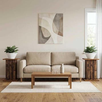 vidaXL Plantenstand 2 st Oud hout 30,5 x 30 x 43 cm Bewerkt, Verzenden