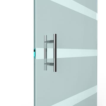 T-greep voor glazen deur ø 25mm - L: 300x200mm - chroom, Doe-het-zelf en Bouw, Verzenden, Nieuw