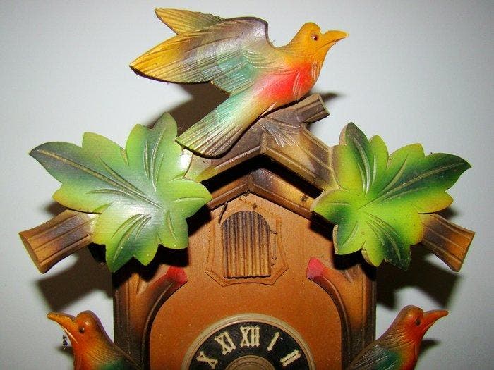 Pendule à coucou - Hubert Herr - Bois - 1970-1980, Antiek en Kunst, Curiosa en Brocante