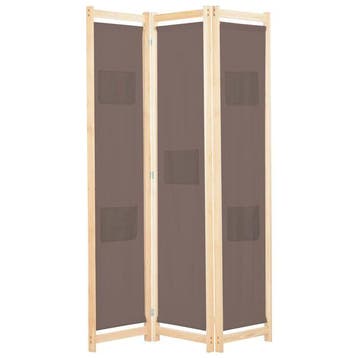 Paravent 3 panneaux marron - Seconde chance pour deco dur..., Huis en Inrichting, Verzenden, Nieuw