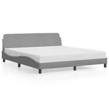 Stoffen bedframe 180x200 grijs, 35% korting. Retour deal!, Verzenden, Tweepersoons, Zo goed als nieuw, Golvend design