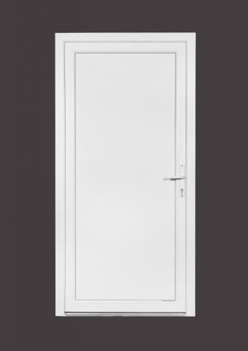 PVC Deur vol paneel basic b98xh200 cm antraciet L, Minder dan 250 cm, Kunststof, Tuinhuis, Nieuw