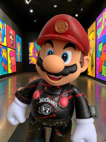 WASE - Speelgoed figuur FIGURINE SUPER MARIO JACK DANIEL’S, Nieuw
