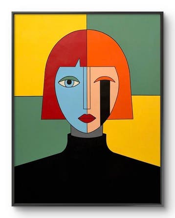 Marcel Mendez - Fragmented Face #64 -XL- ( No reserve )