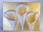 Teramoto Yoshishige (XXI) - Calla Lilies in Gold Relief