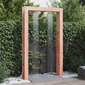 vidaXL Buitendouche 226 cm Massief Douglas Hout en RVS, Verzenden, Nieuw