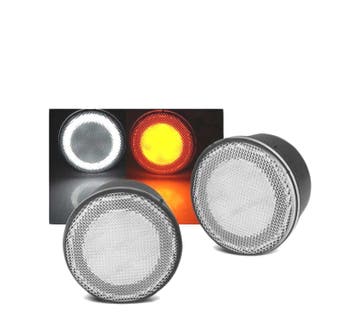 Clignotants Avant Led Pour Jeep Wrangler Jk 07-18 Blanc, Verzenden, Nieuw