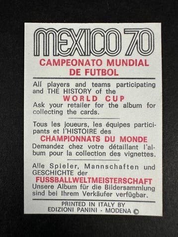 1970 Panini World Cup Mexico 70 - Brasil: Rivelino - 1 Card, Verzamelen, Nieuw