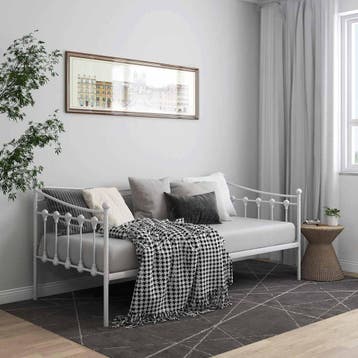 vidaXL Slaapbank metaal wit 90x200 cm, Verzenden, Nieuw