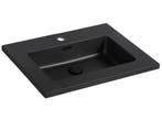 Badplaats Wastafel Angela 60 x 48 cm - Zwart - Wasbak, Verzenden